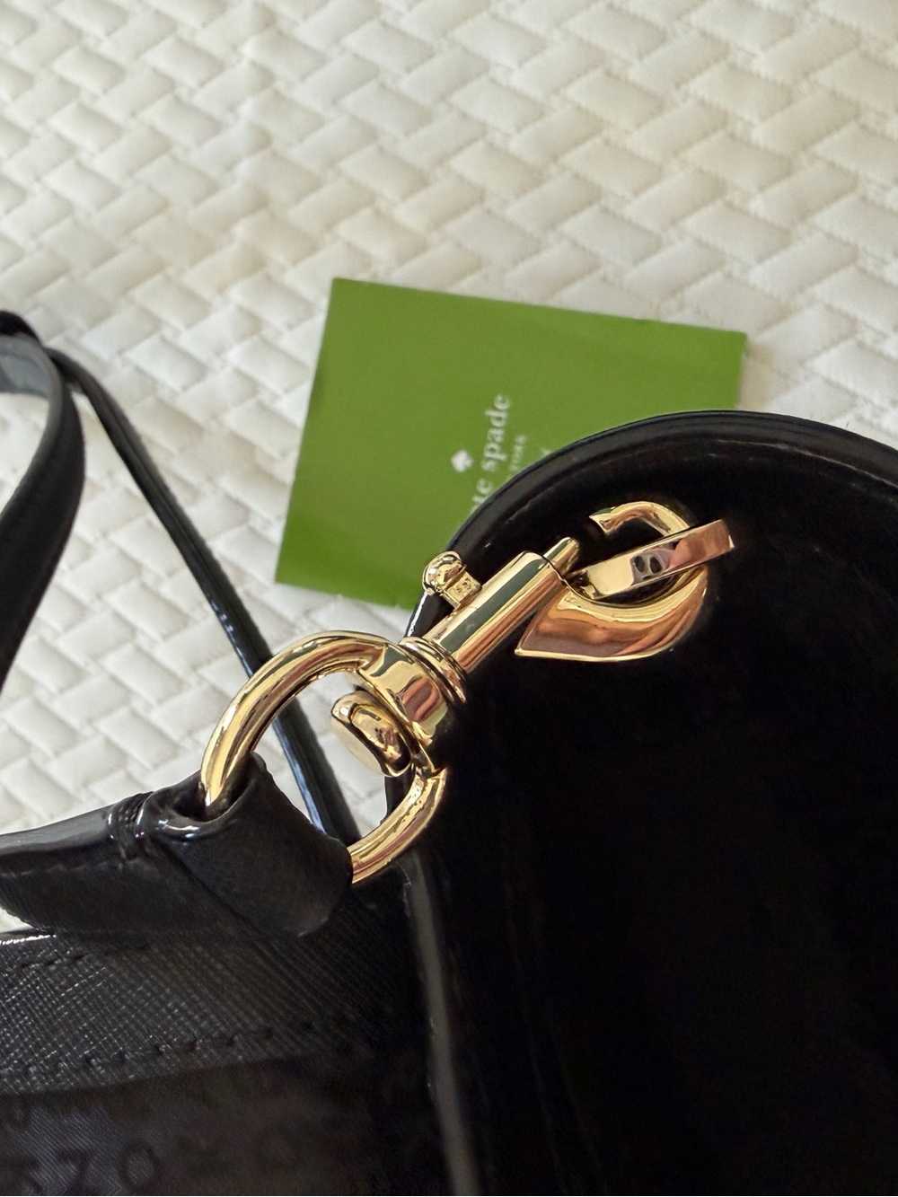 Kate Spade Black Leopard Cat Ears Top Handle Crossbody Bag - Picture 4 of 4